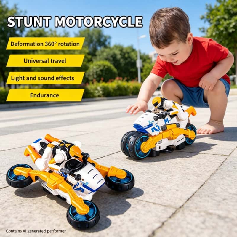 Music - Mainan Motor Listrik Transformable untuk Anak-anak,