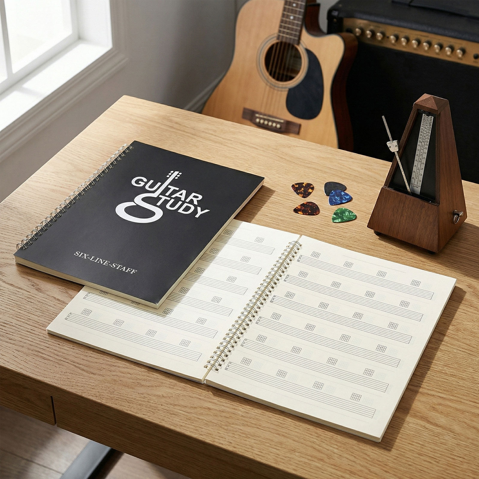 Blank Sheet Music Notebook - 2 Buah Buku Catatan Tablatur Gitar