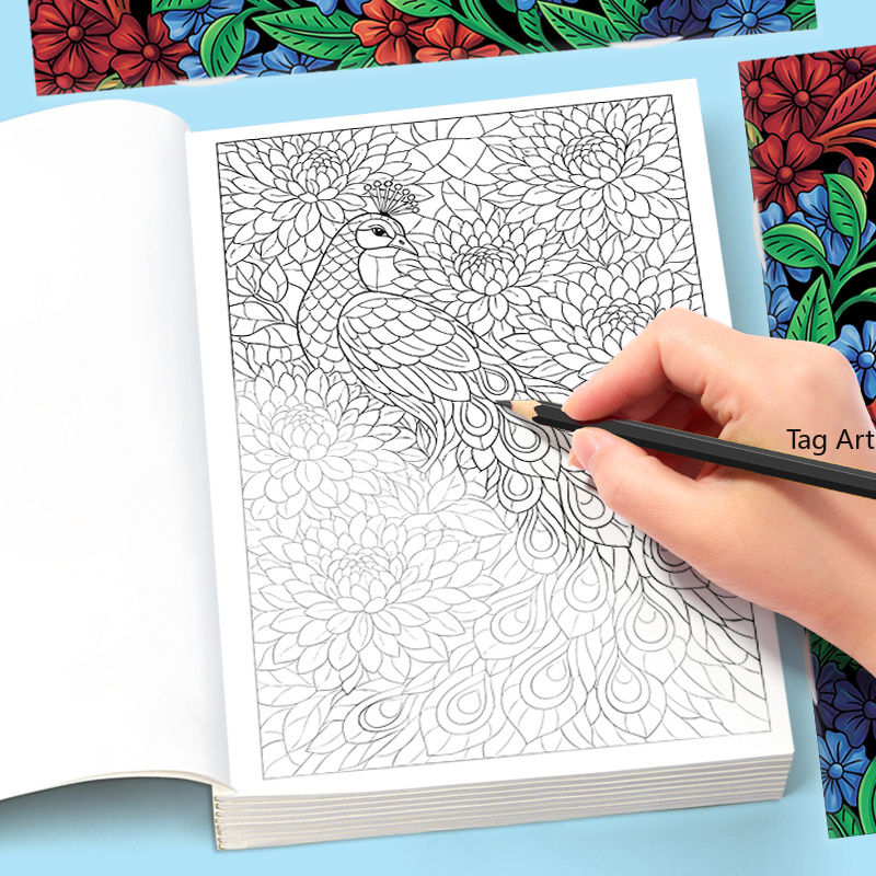 Adult Coloring Book Stress Relief - Meditasi Dewasa, Penghilang Stres, Penghilang Kecemasan,