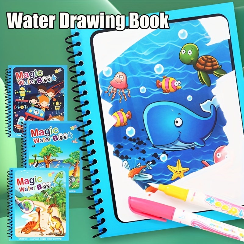 Reusable Water Magic Coloring Book - Buku ajaib gambar air mainan montesori