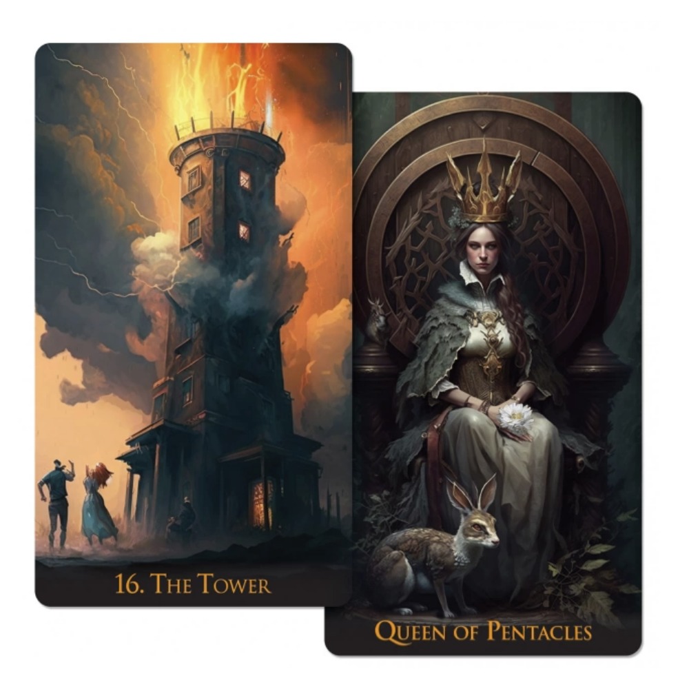 Tarot Deck With Guidebook - 12*7cm Dunia aneh Tarot 78 kartu