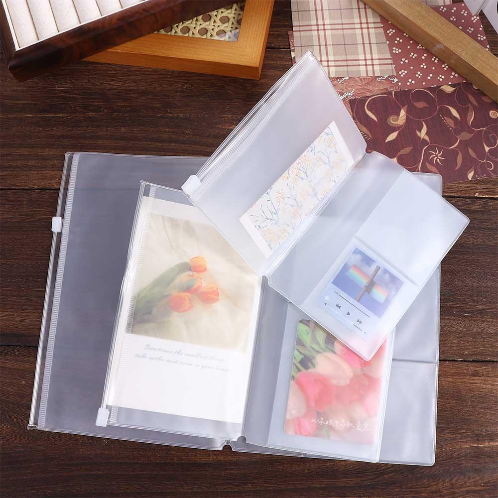 Vintage Leather Journal Notebook - Tas ritsleting PVC untuk Midori pelancong