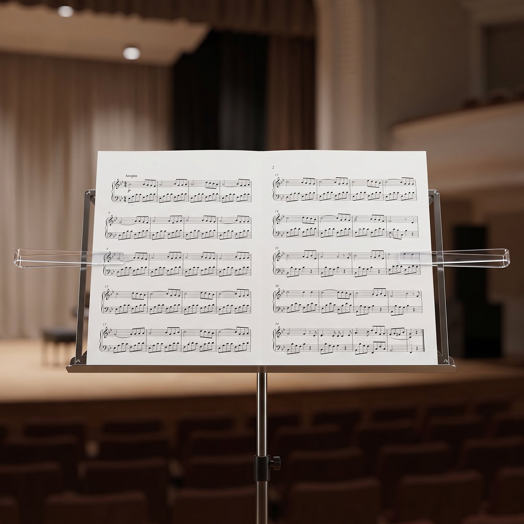 Clear Acrylic Book Stand Holder - 6 Pasang Penjepit Halaman Buku Musik,