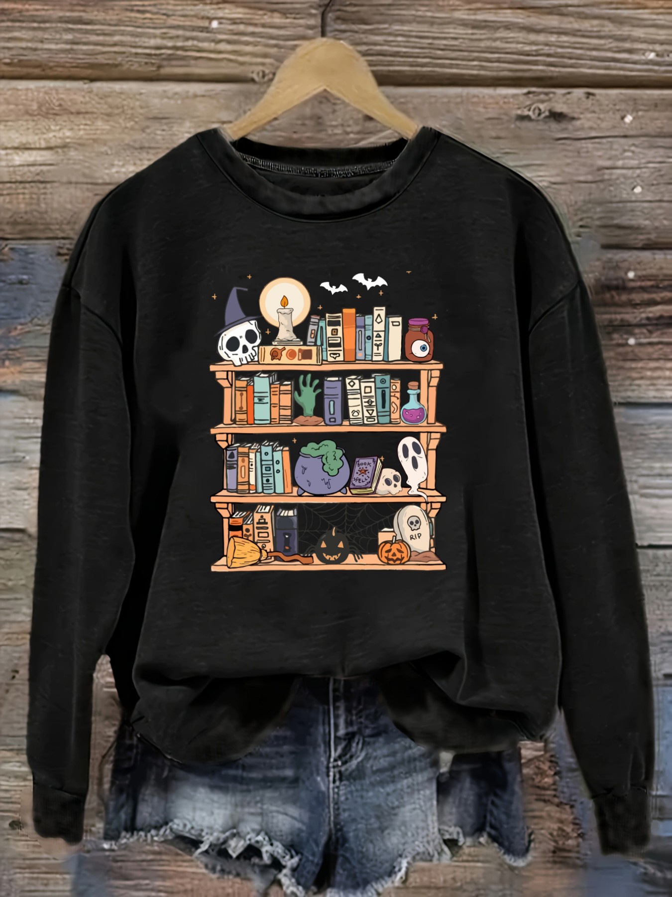 Books - Kaos Wanita Lengan Panjang Kasual dengan