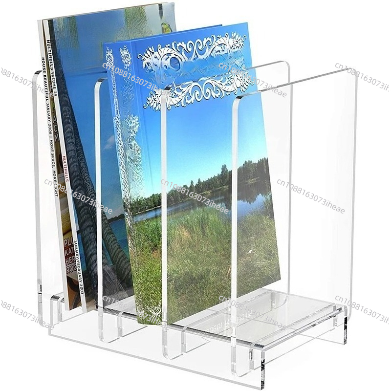 Clear Acrylic Book Stand Holder - Rak Majalah Akrilik Transparan dan Penataan