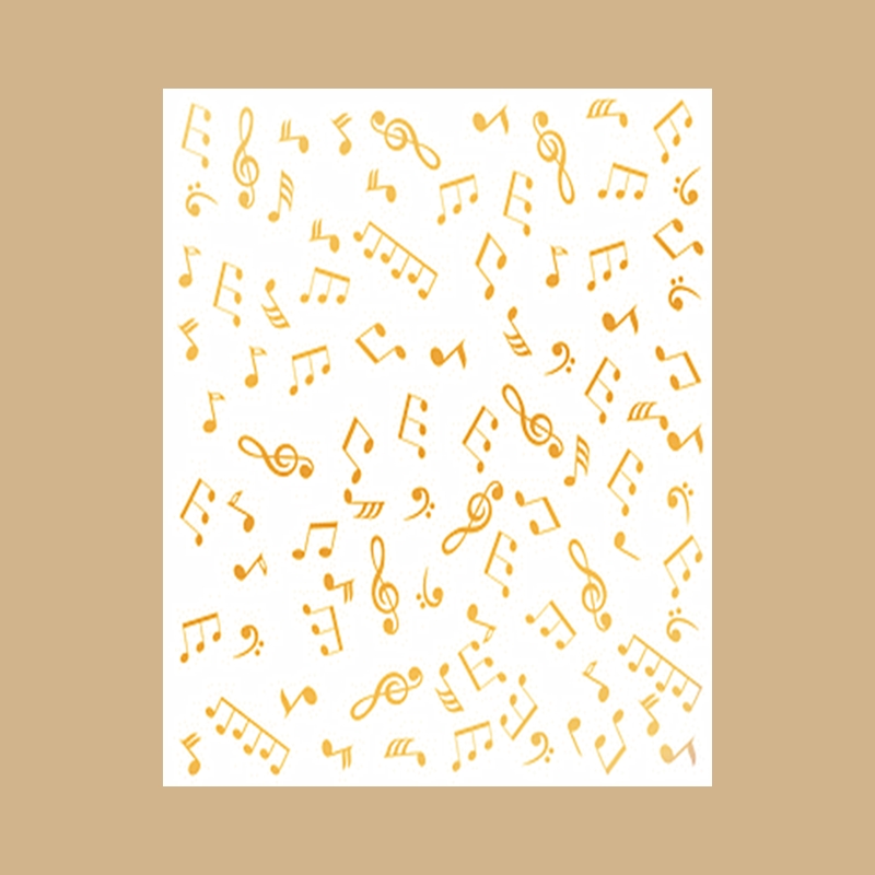 Blank Sheet Music Notebook - Cetakan Hot Foil Motif Aliran Musik