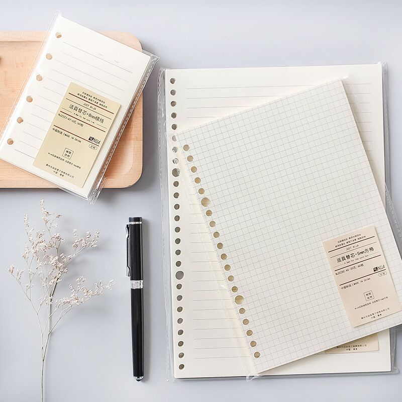 A5 Spiral Dotted Grid Notebook - A5 B5 20 Lubang Loose Leaf