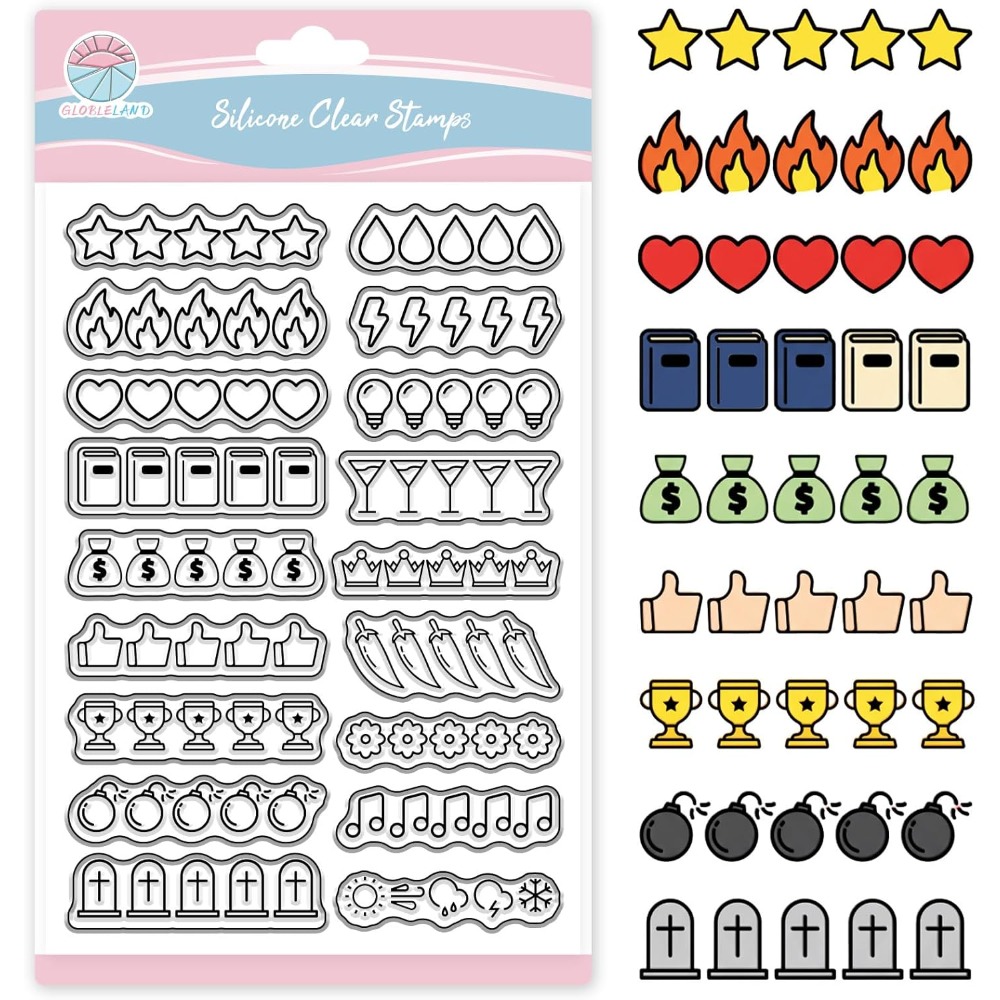 Blank Sheet Music Notebook - Stempel Transparan Berbentuk Bintang untuk Pembuatan