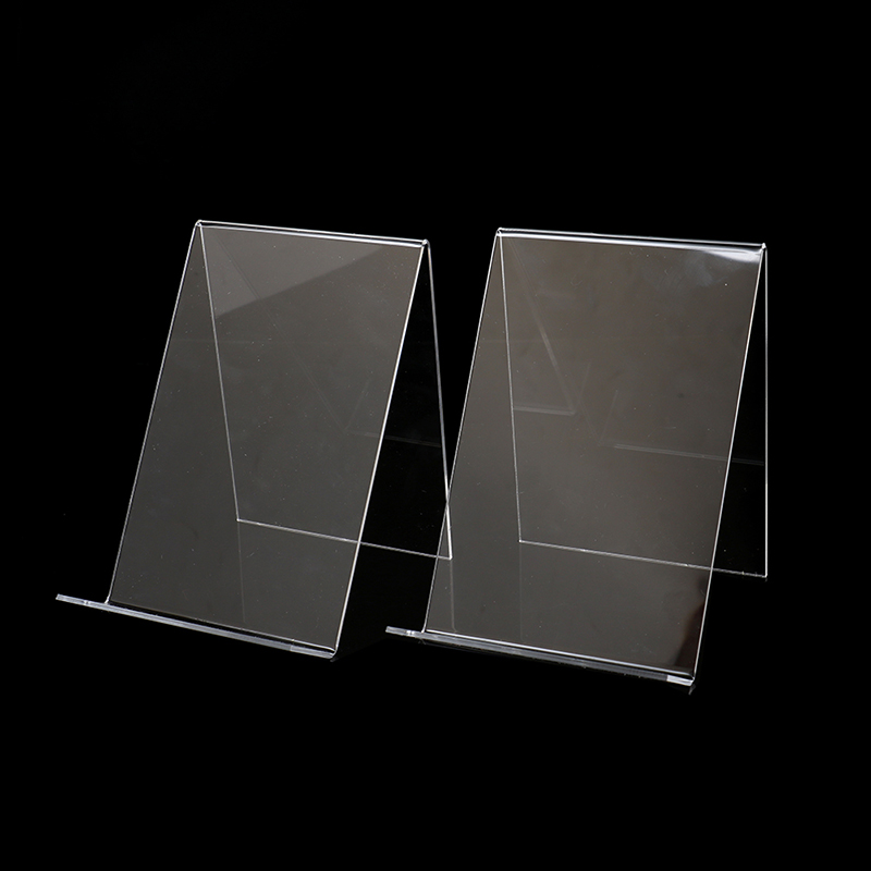 Clear Acrylic Book Stand Holder - 📚 1 Buah Rak Pajangan Buku