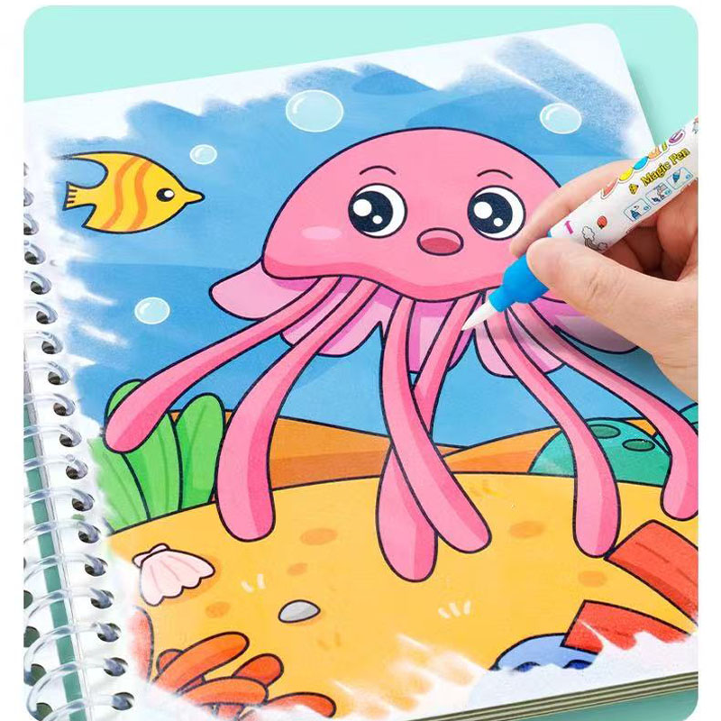 Buku Gambar Air Ajaib Mainan L - Reusable Water Magic Coloring Book ulasan dan harga