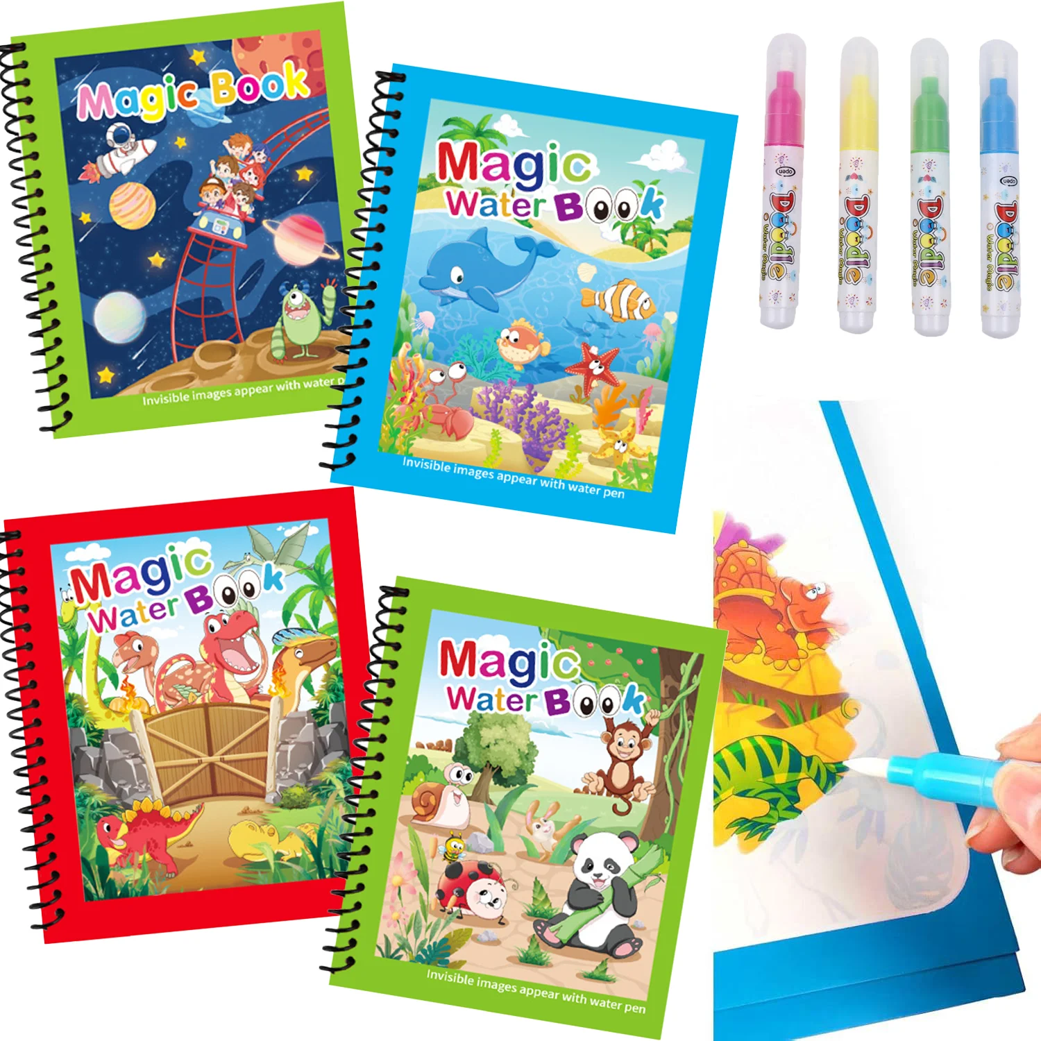 Buku Lukis Air Ajaib, Buku Mew - Reusable Water Magic Coloring Book ulasan dan harga