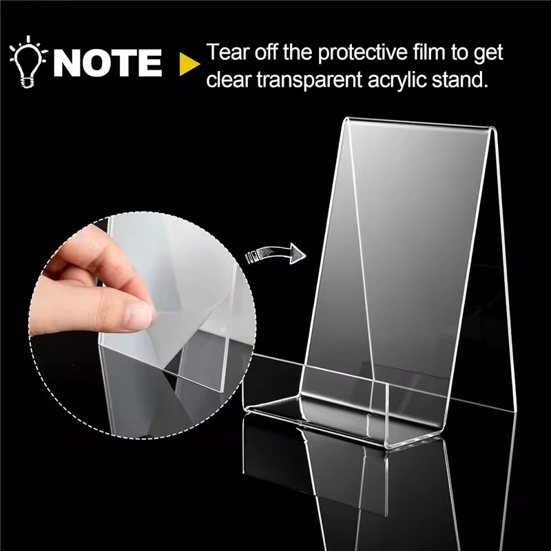 4 buah akrilik buku berdiri pe - Clear Acrylic Book Stand Holder ulasan dan harga