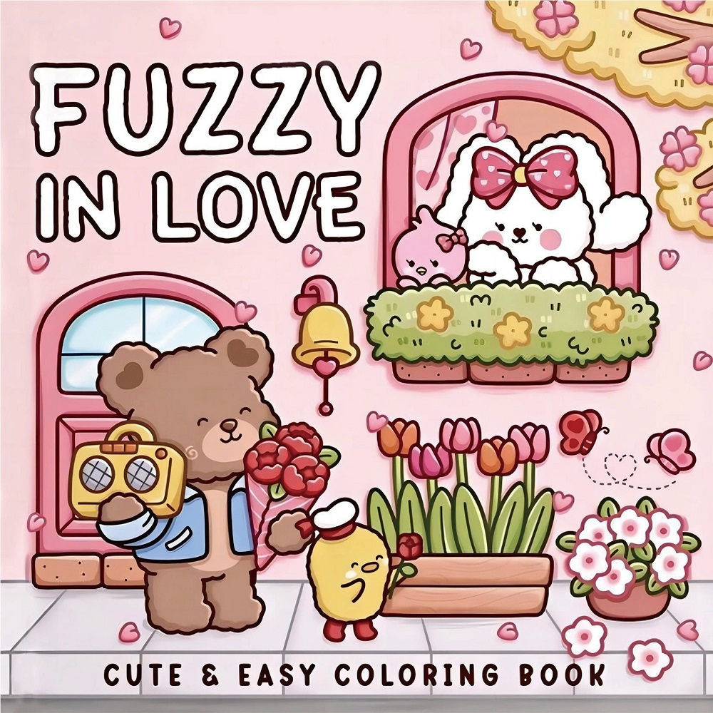 FUZZY IN LOVE Buku Mewarnai Po - Adult Coloring Book Stress Relief ulasan dan harga