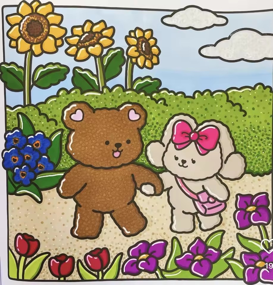 FUZZY IN LOVE Buku Mewarnai Po - Adult Coloring Book Stress Relief ulasan dan harga