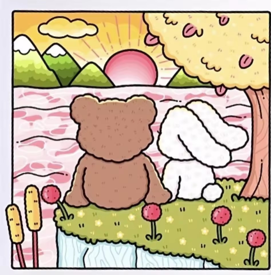 FUZZY IN LOVE Buku Mewarnai Po - Adult Coloring Book Stress Relief ulasan dan harga