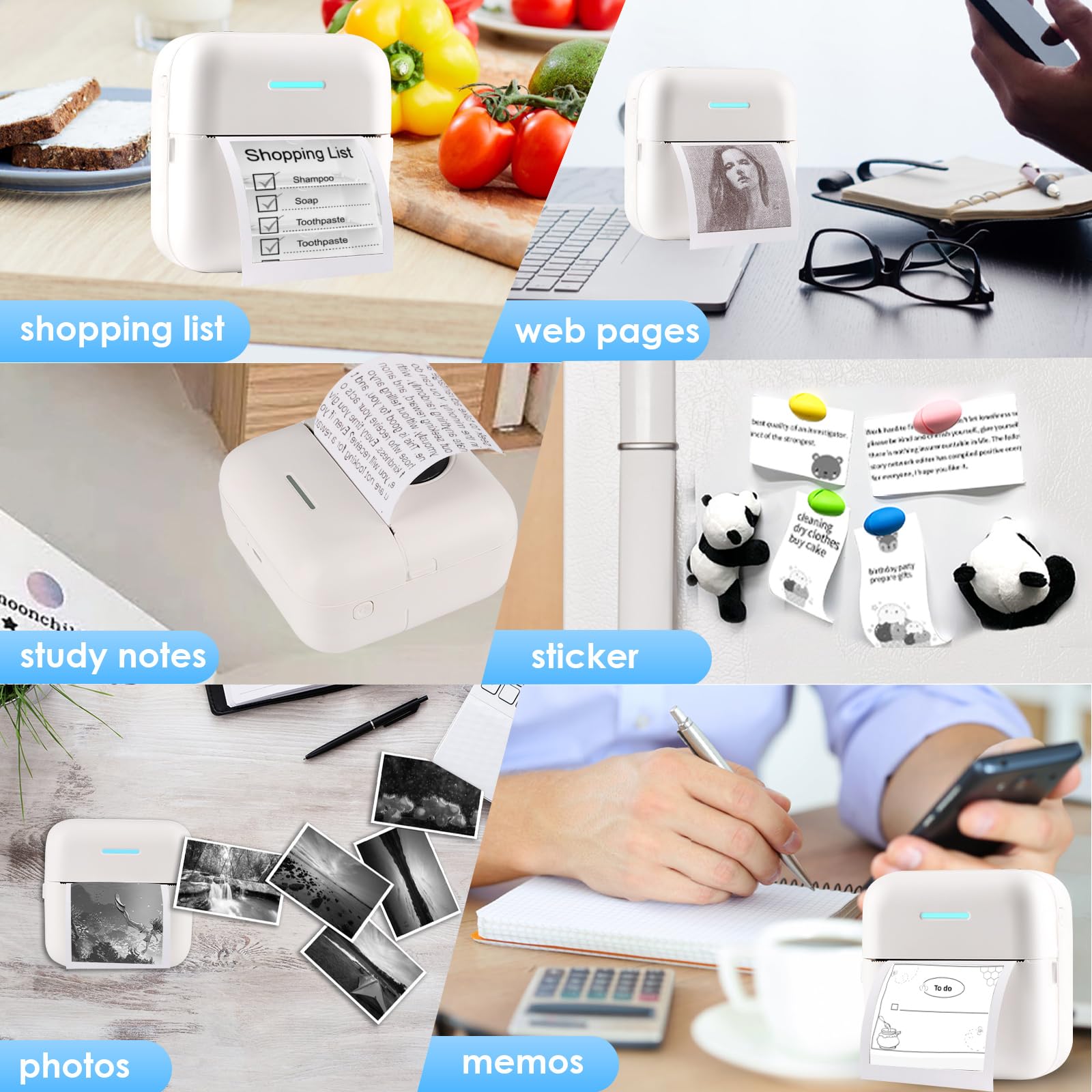 10 Gulungan Kertas Cetak Tanpa - Mini Pocket Thermal Printer Paper Roll ulasan dan harga