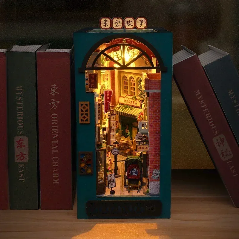 Rak Buku Kayu DIY Tema Dongeng - Diy Wooden Book Nook Kit Shelf Insert ulasan dan harga