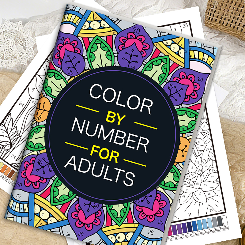 Buku Mewarnai dengan Angka unt - Adult Coloring Book Stress Relief ulasan dan harga