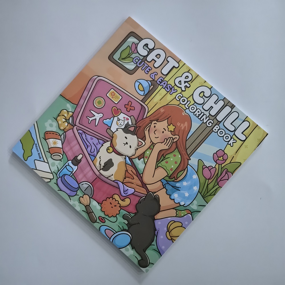 Buku Mewarnai Lucu Kucing & Ga - Adult Coloring Book Stress Relief ulasan dan harga