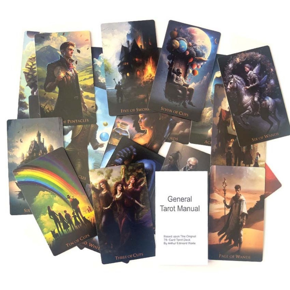 12*7cm Dunia aneh Tarot 78 kar - Tarot Deck With Guidebook ulasan dan harga