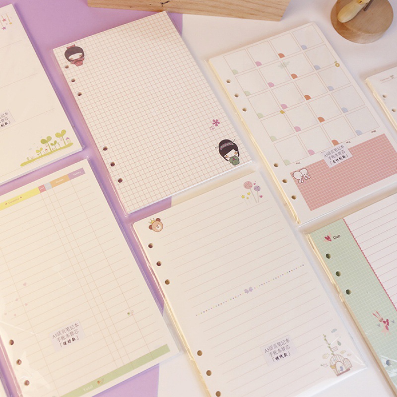 Kawayi A5 A6 Loose Leaf Notebo - A5 Spiral Dotted Grid Notebook ulasan dan harga