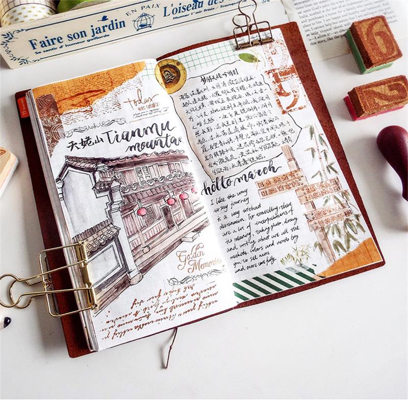 Sampul Kulit Retro Rusak Catat - Vintage Leather Journal Notebook ulasan dan harga
