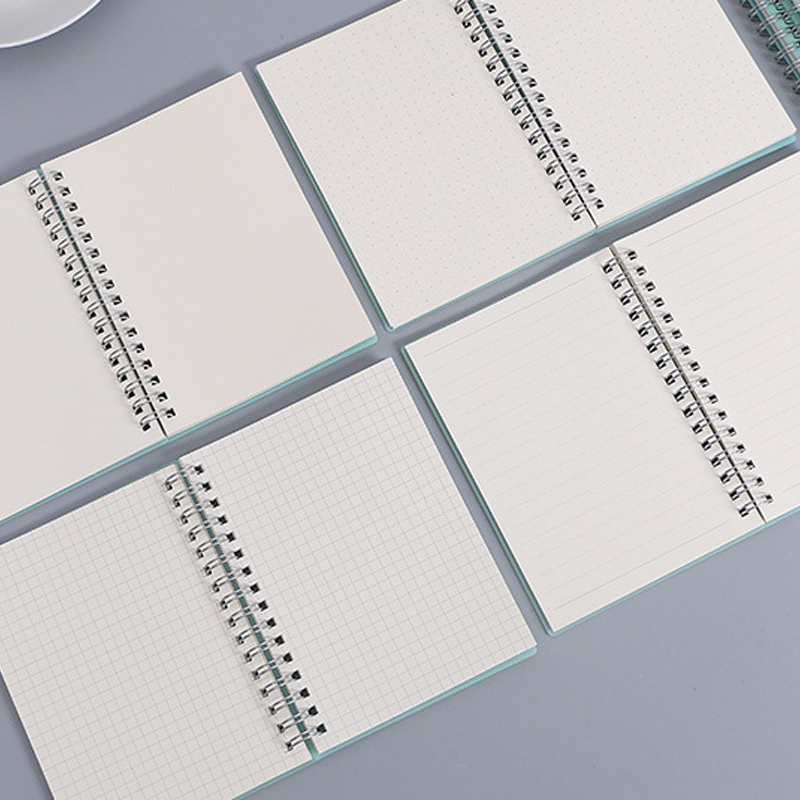 A6 A5 B5 A4 Buku Spiral Hijau  - A5 Spiral Dotted Grid Notebook ulasan dan harga