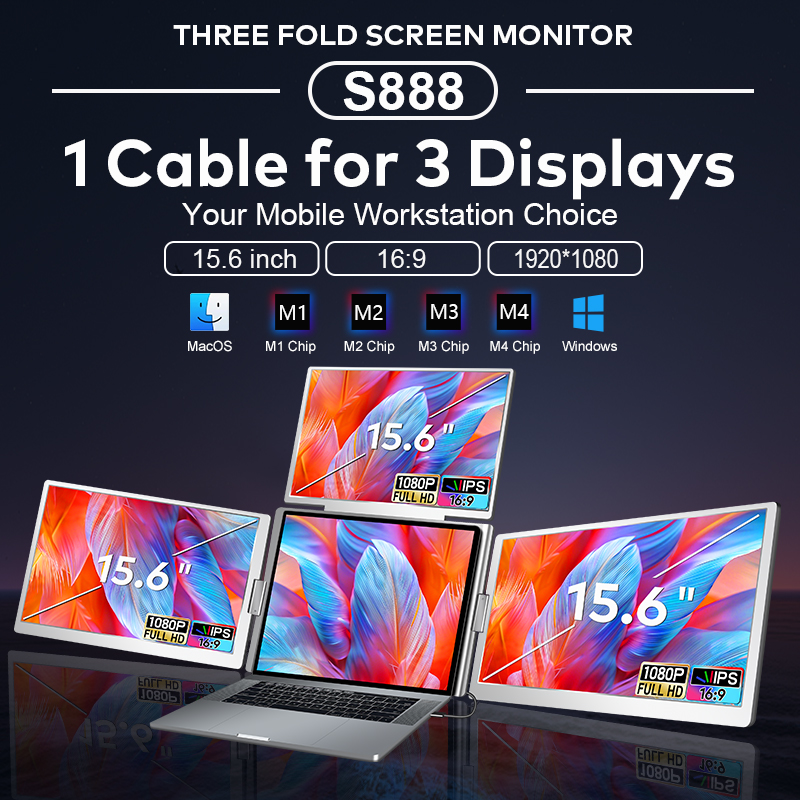 Monitor Portabel Quad Layar 3  - Magazines ulasan dan harga