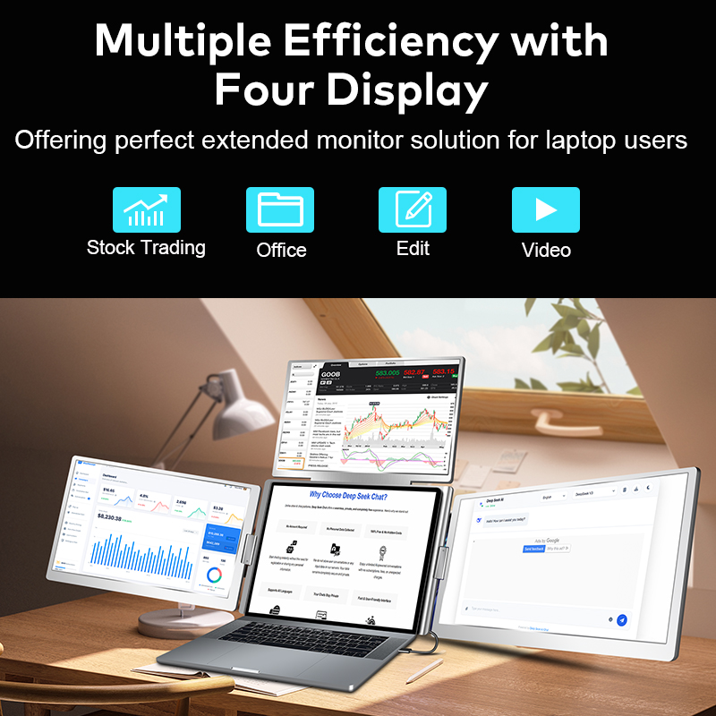 Monitor Portabel Quad Layar 3  - Magazines ulasan dan harga