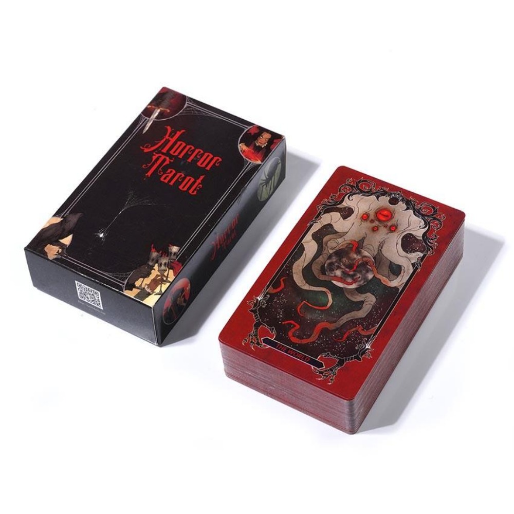 10.3*6cm kartu dek Tarot horor - Tarot Deck With Guidebook ulasan dan harga