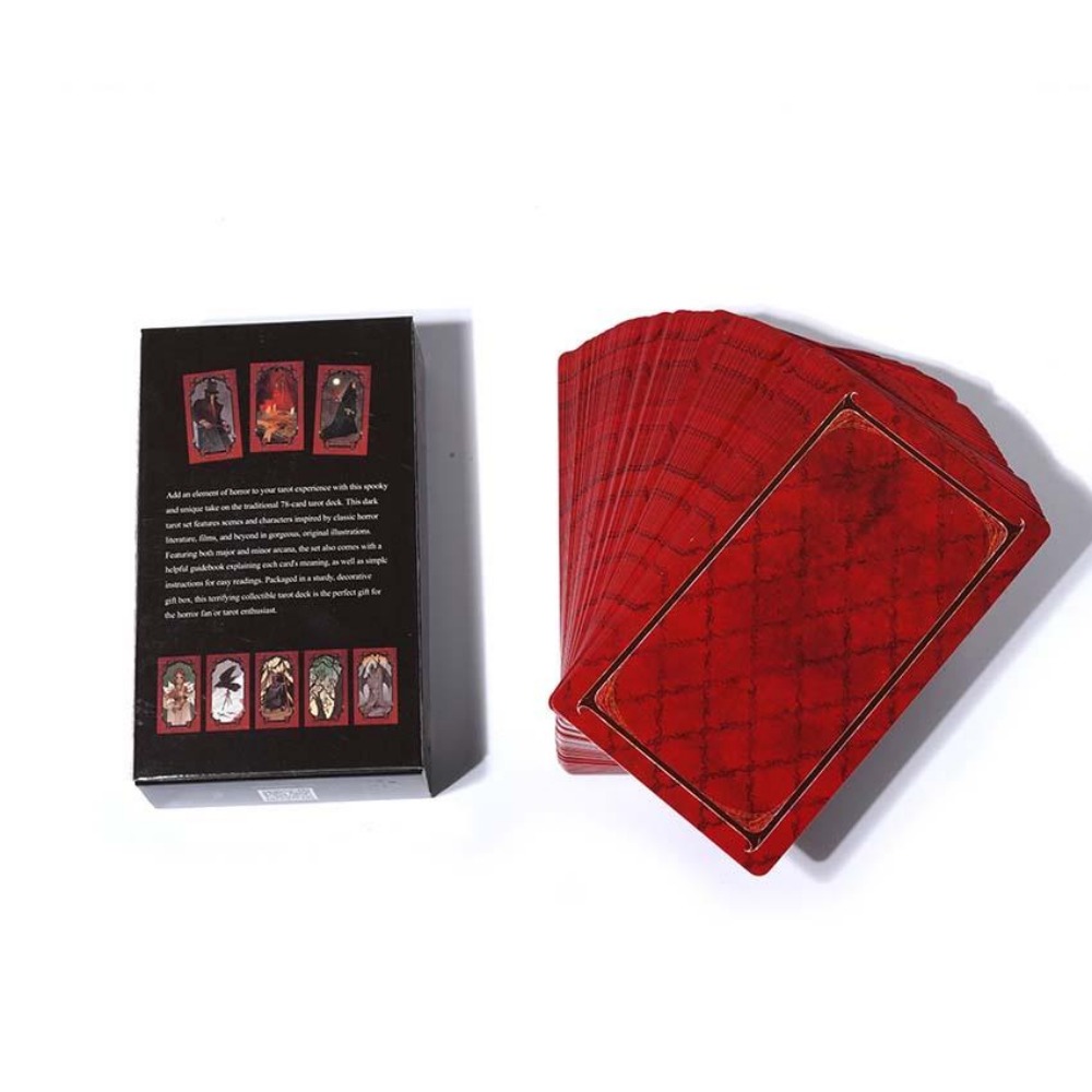 10.3*6cm kartu dek Tarot horor - Tarot Deck With Guidebook ulasan dan harga