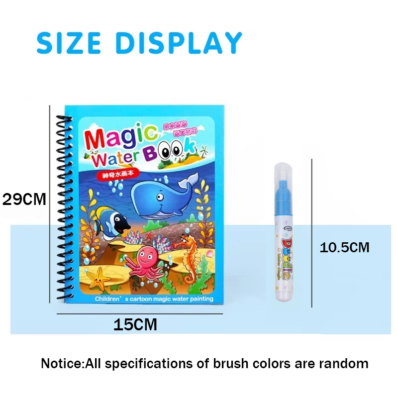 Buku Mewarnai Air yang Dapat D - Reusable Water Magic Coloring Book ulasan dan harga