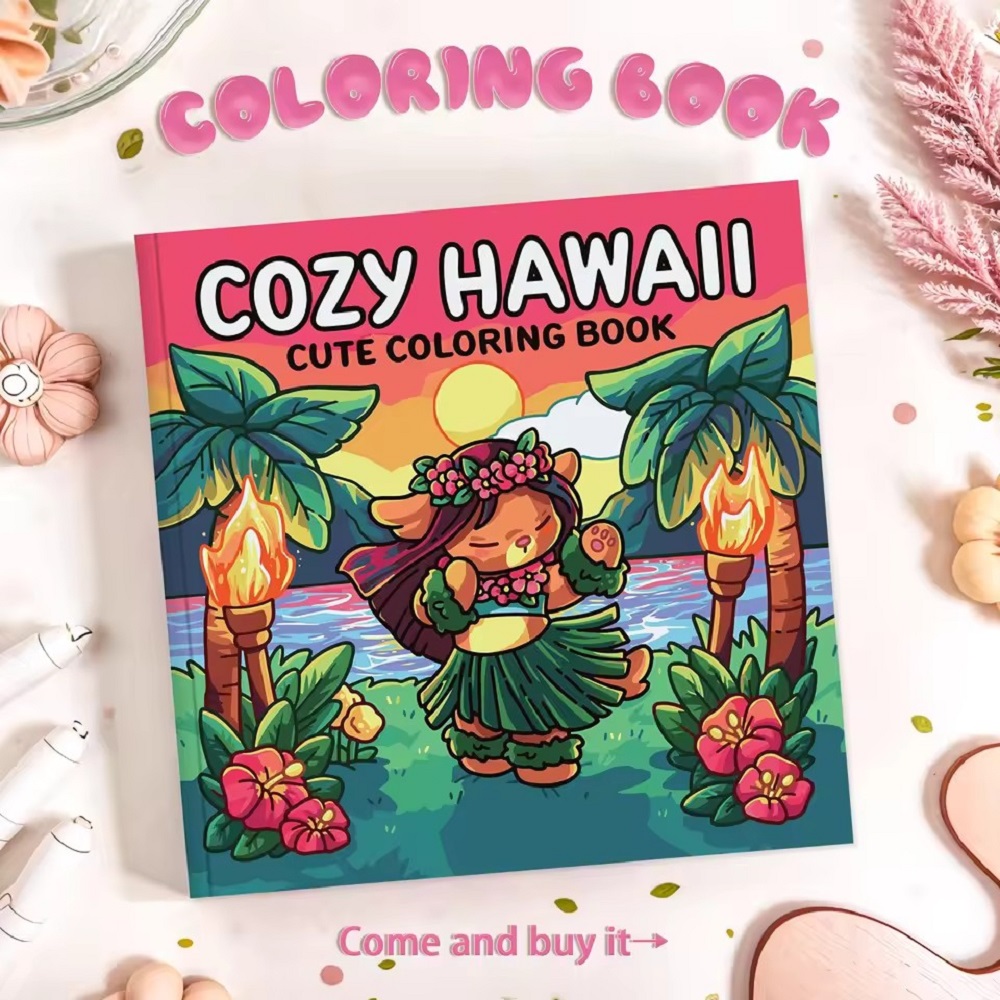 Buku Mewarnai Dewasa Lucu Nawa - Adult Coloring Book Stress Relief ulasan dan harga