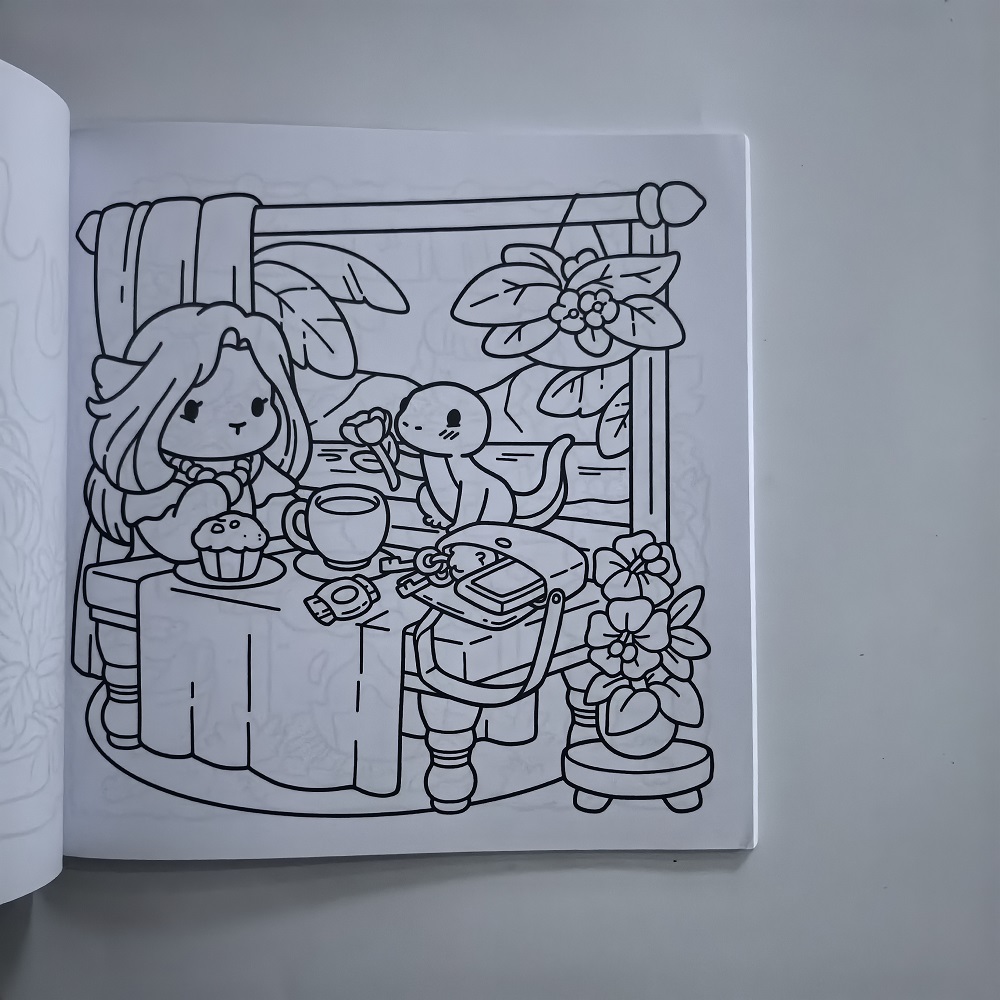 Buku Mewarnai Dewasa Lucu Nawa - Adult Coloring Book Stress Relief ulasan dan harga