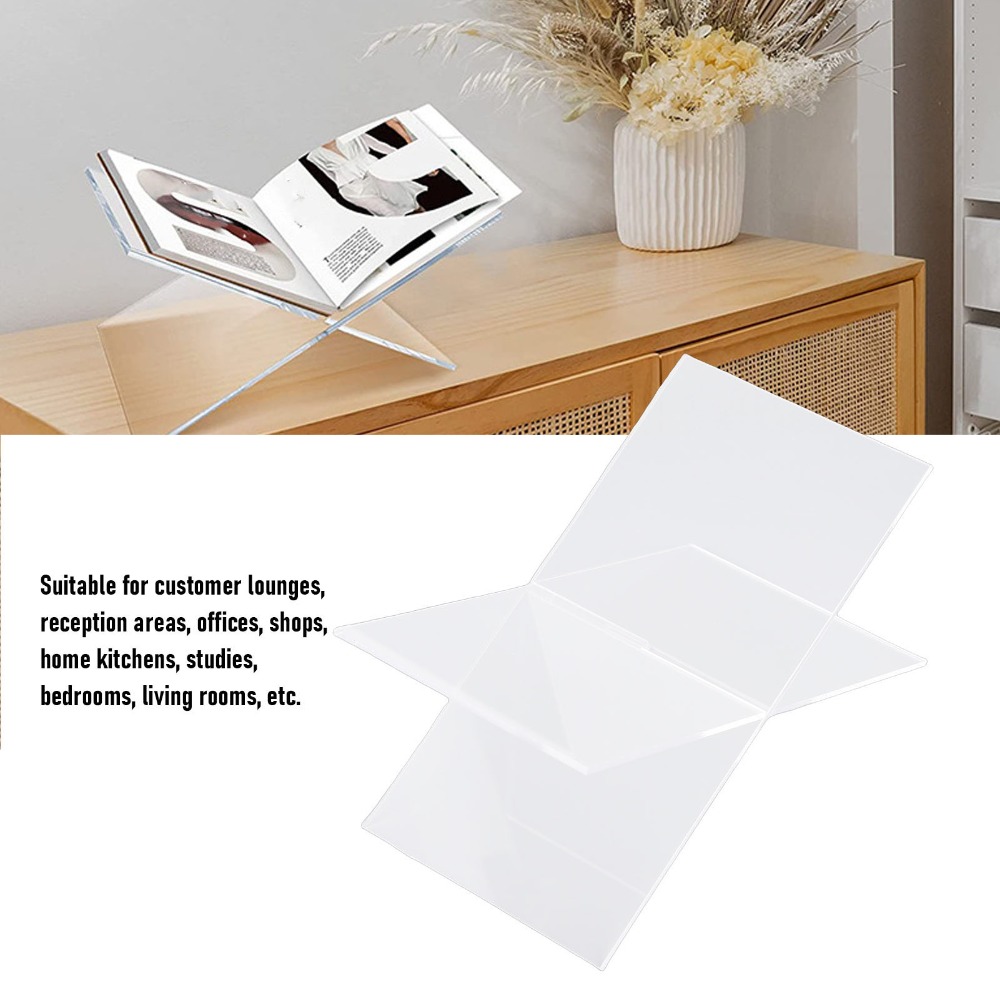 1set Penyangga Buku Akrilik De - Clear Acrylic Book Stand Holder ulasan dan harga
