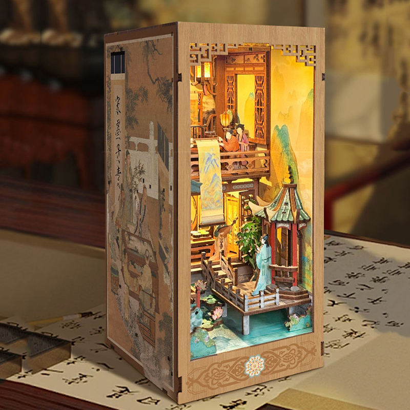 Kit Sisipan Rak Sudut Buku Kay - Diy Wooden Book Nook Kit Shelf Insert ulasan dan harga