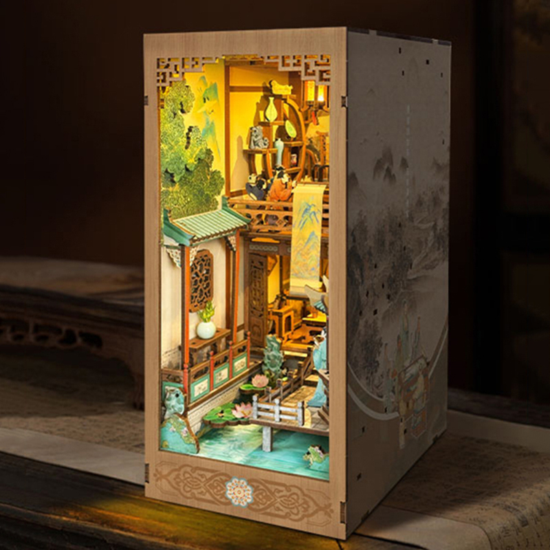 Kit Sisipan Rak Sudut Buku Kay - Diy Wooden Book Nook Kit Shelf Insert ulasan dan harga