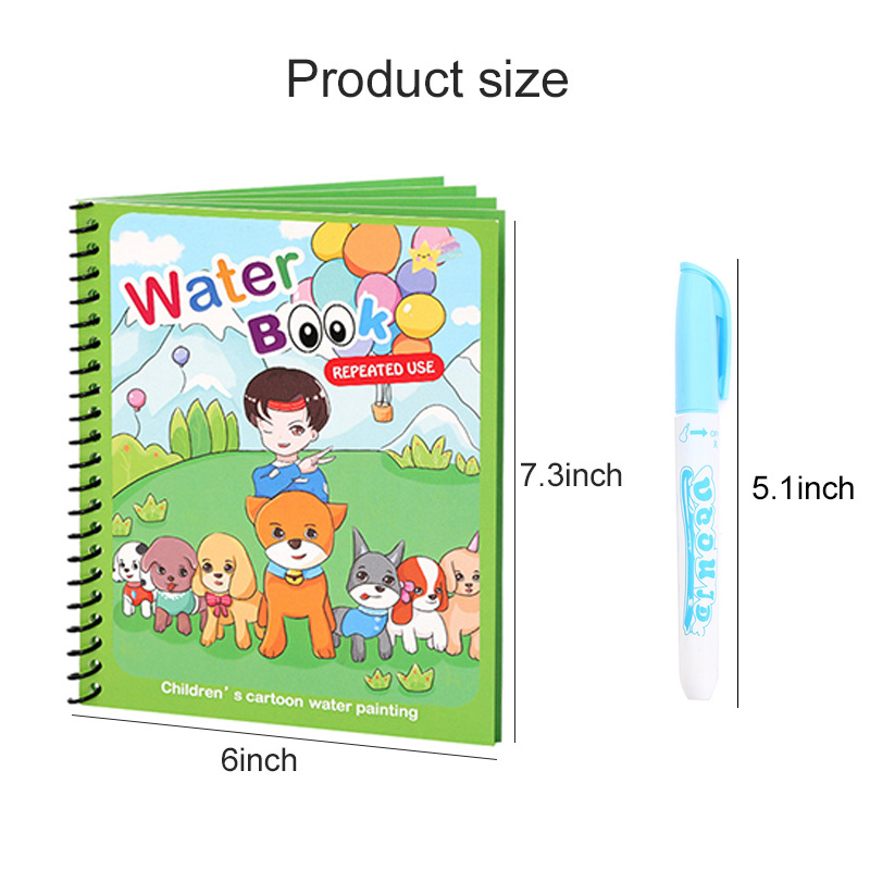 Buku Air Ajaib dengan Pena Buk - Reusable Water Magic Coloring Book ulasan dan harga