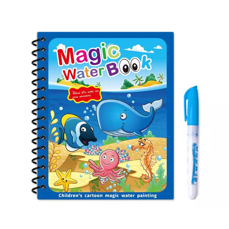 Buku Air Ajaib dengan Pena Buk - Reusable Water Magic Coloring Book ulasan dan harga