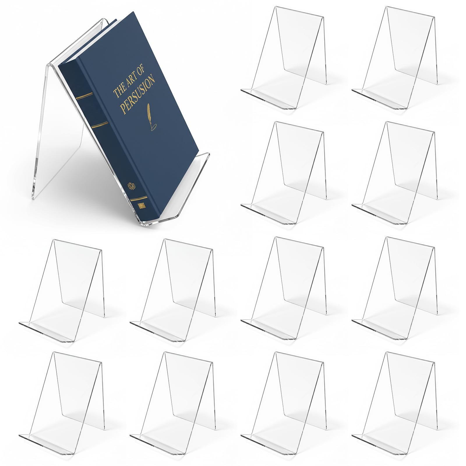 12 Paket Penyangga Buku Akrili - Clear Acrylic Book Stand Holder ulasan dan harga