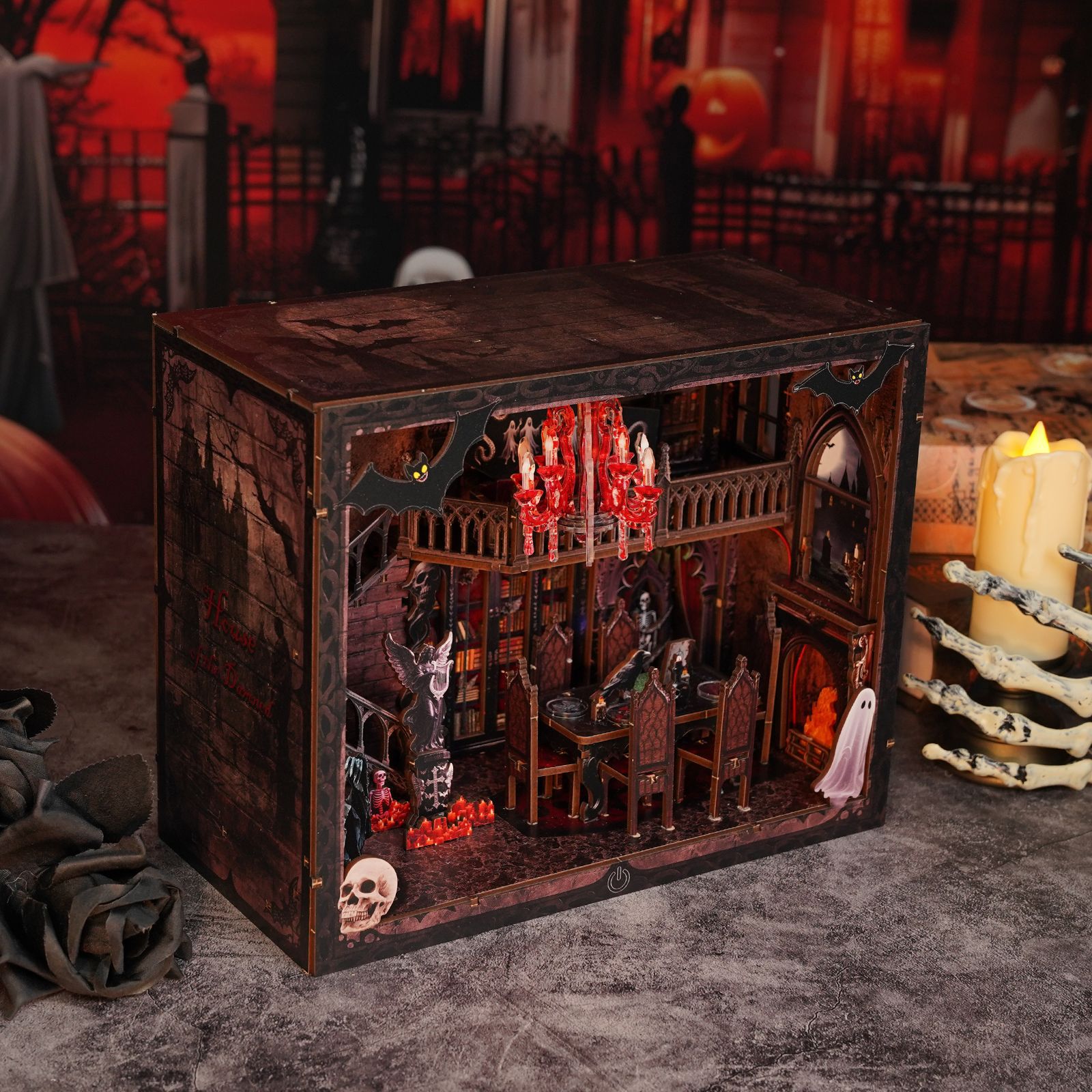 Kit Rak Buku Miniatur Rumah Ge - Diy Wooden Book Nook Kit Shelf Insert ulasan dan harga