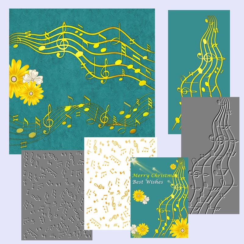 Cetakan Hot Foil Motif Aliran  - Blank Sheet Music Notebook ulasan dan harga