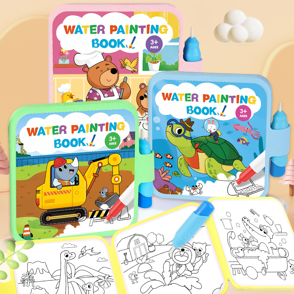 Buku Mewarnai Air Ajaib yang D - Reusable Water Magic Coloring Book ulasan dan harga