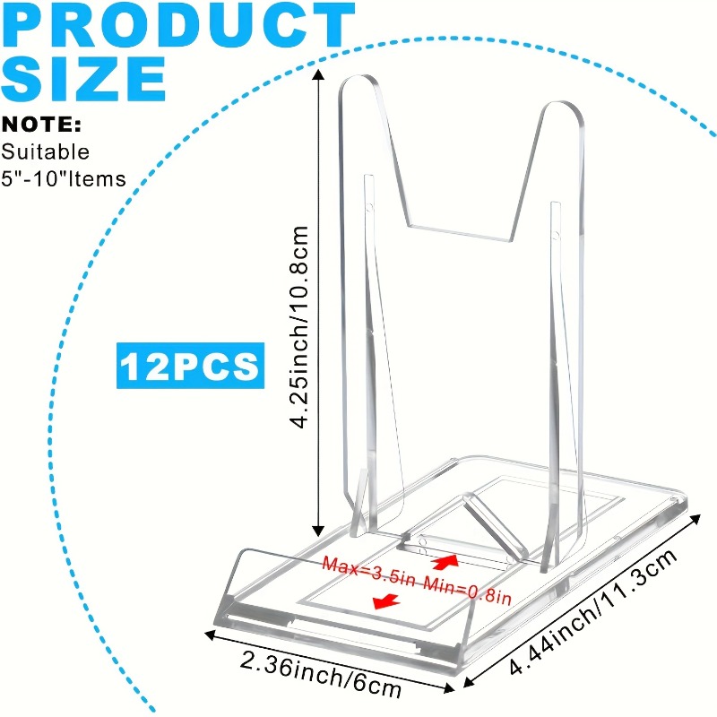 12 Buah 5/ Stand Display Akril - Clear Acrylic Book Stand Holder ulasan dan harga