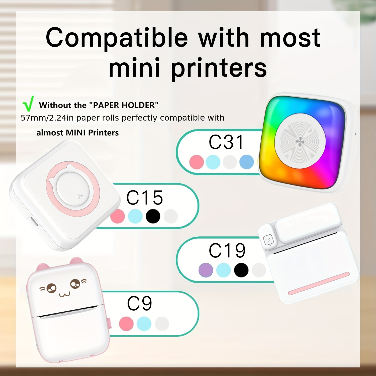 2/4/8 Gulungan Kertas Termal B - Mini Pocket Thermal Printer Paper Roll ulasan dan harga
